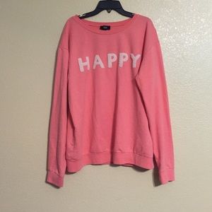 Pink "Happy" Sweater