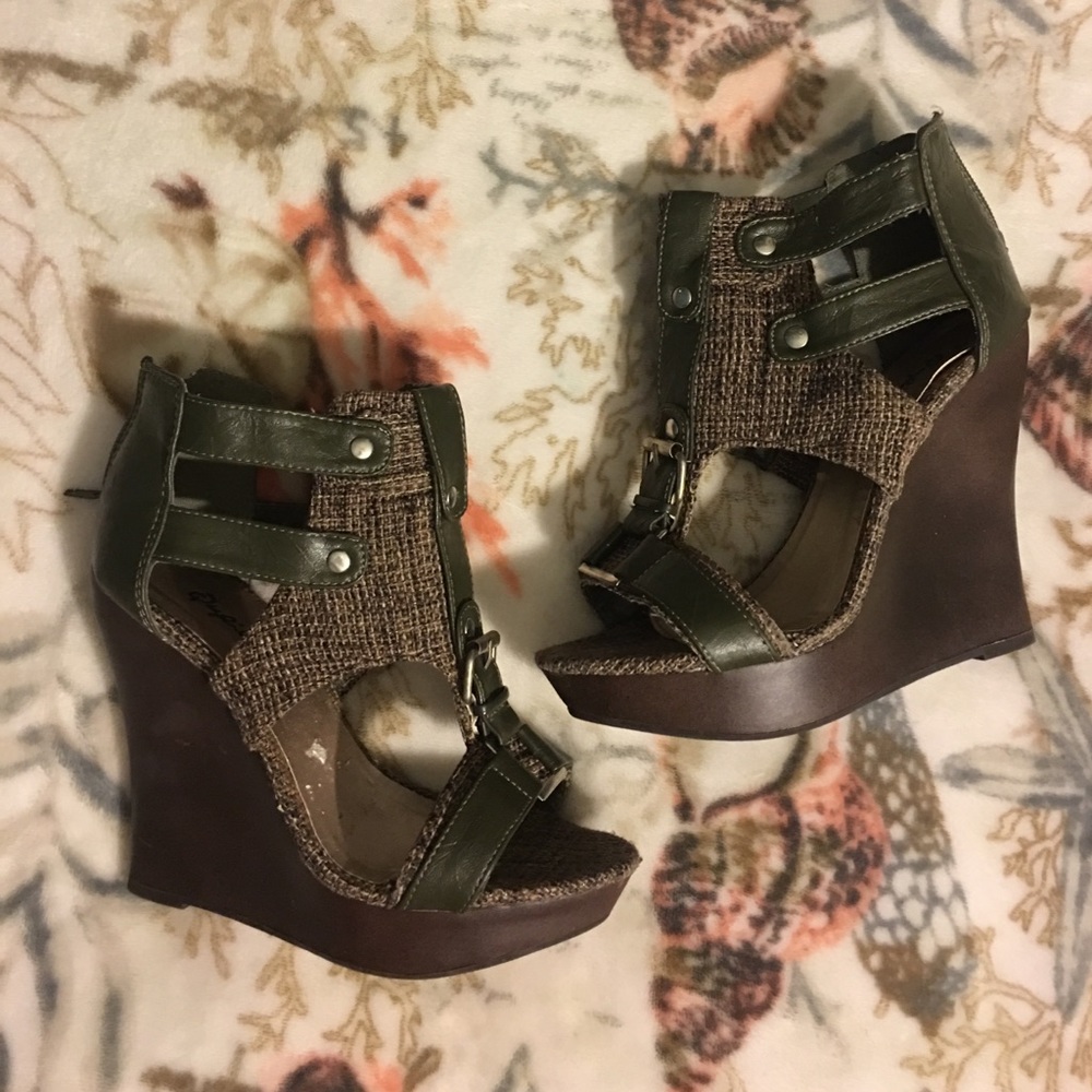 Wedges brown/ green