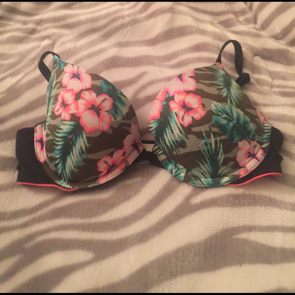 🌺PINK Hawaiian floral push up bra🌺