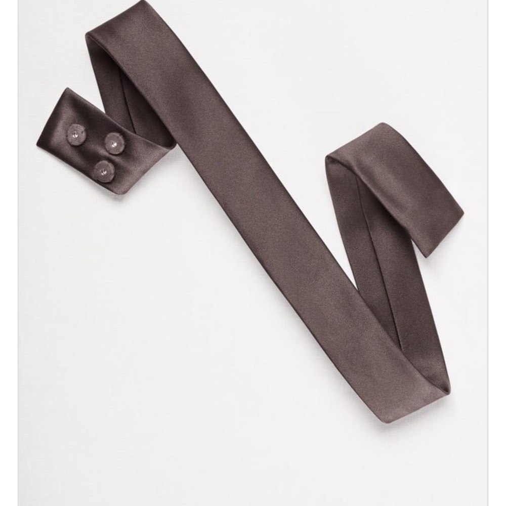 White by Vera Wang Simple Satin Sash