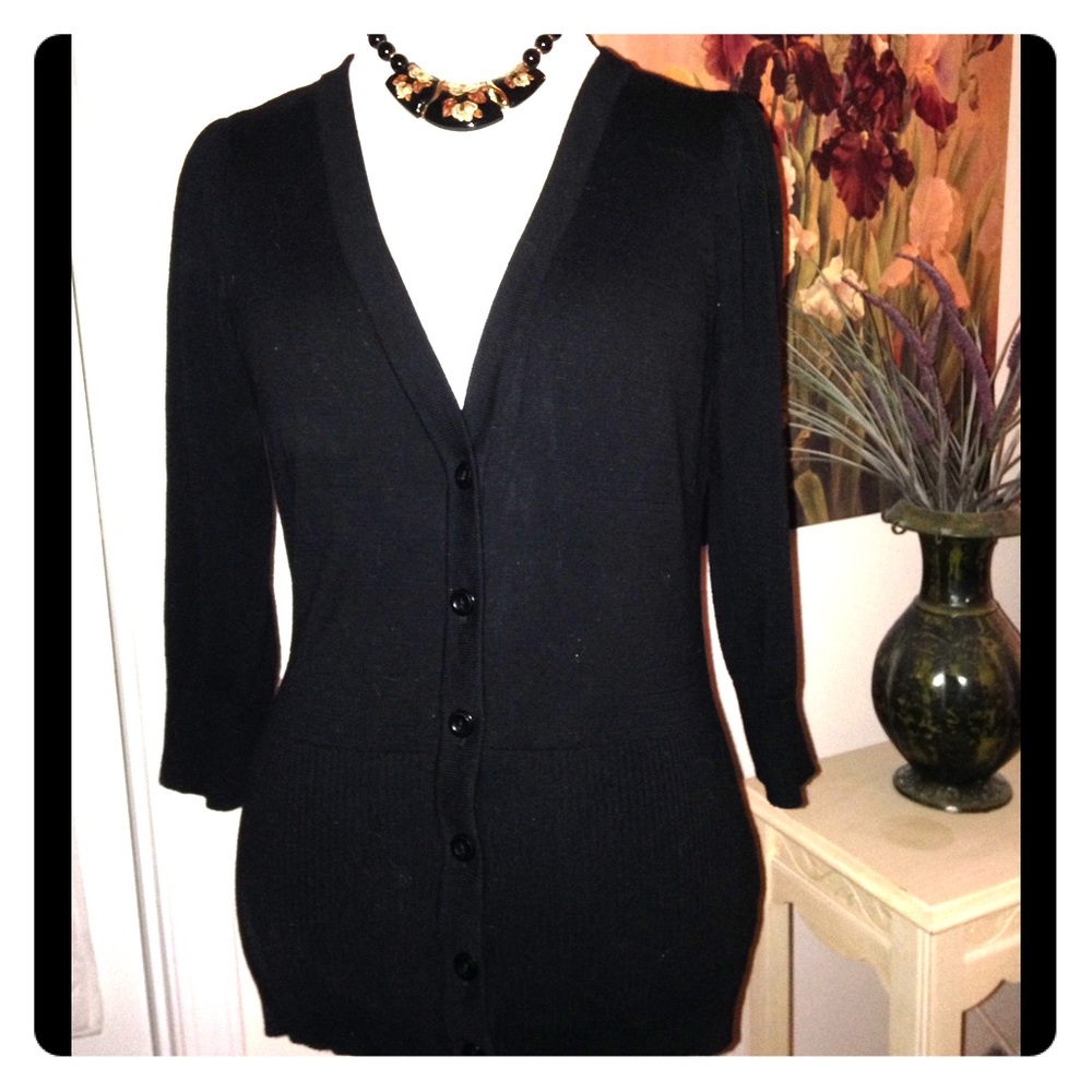 Black ⛄️ AB Studio Button-down Sweater