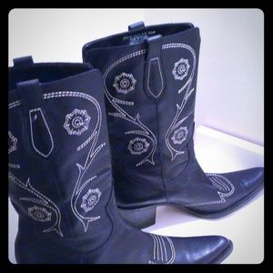 Black Western styled Boots