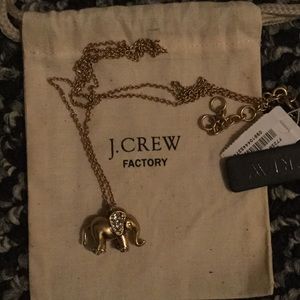 J. Crew Elephant Pendant Necklace