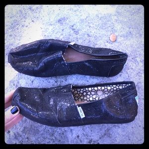 Black Sparkly Toms