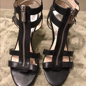 Michael Kors black zippered heels