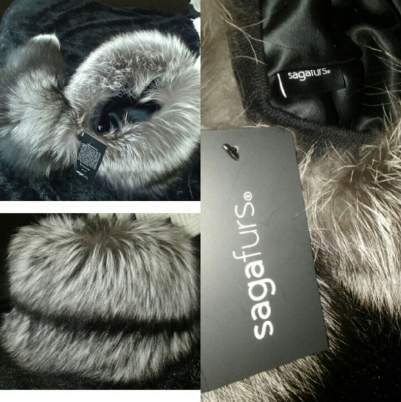Silver Fox Fur Hat Saga Russian NWT - Picture 3 of 4