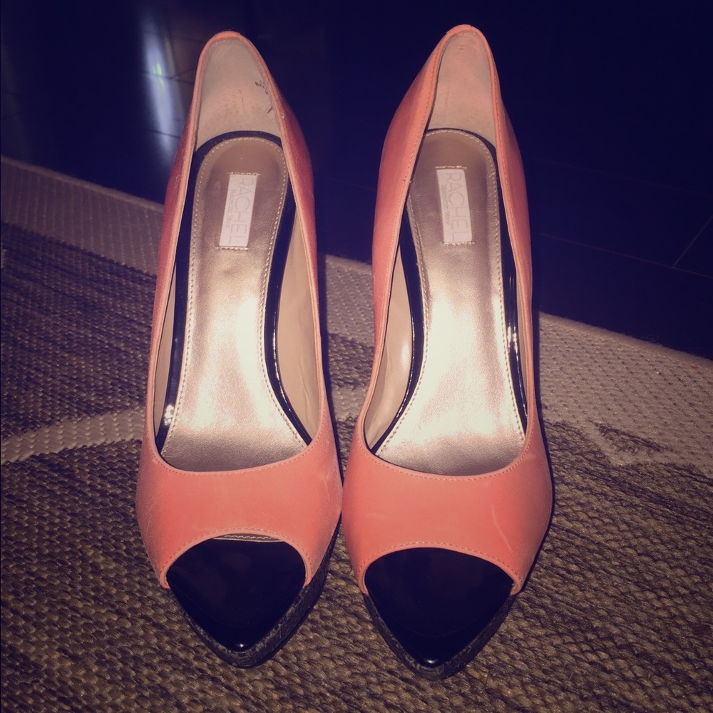 Coral/Black Rachel Zoe Heels