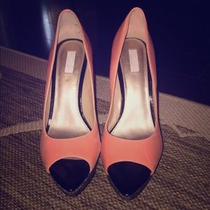 Coral/Black Rachel Zoe Heels