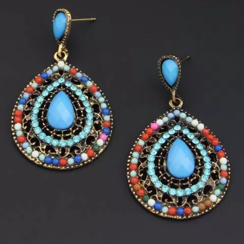 Drop Crystal Rhinestone Earrings