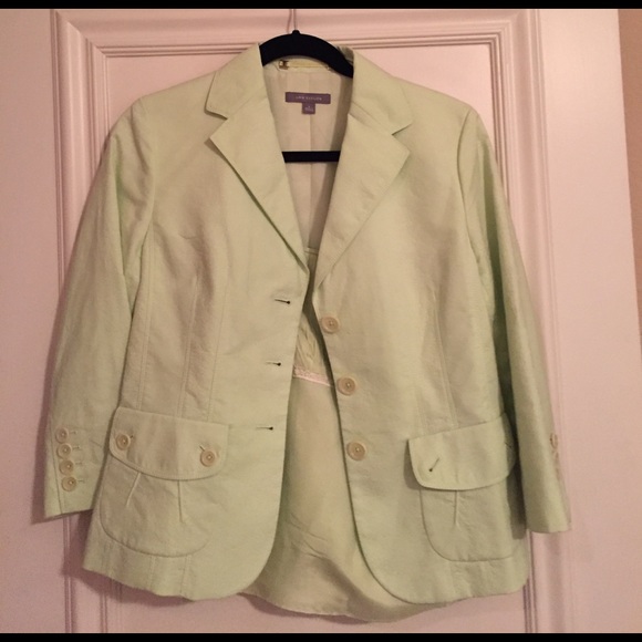 Pale Green Ann Taylor jacket and camisole - Picture 1 of 4