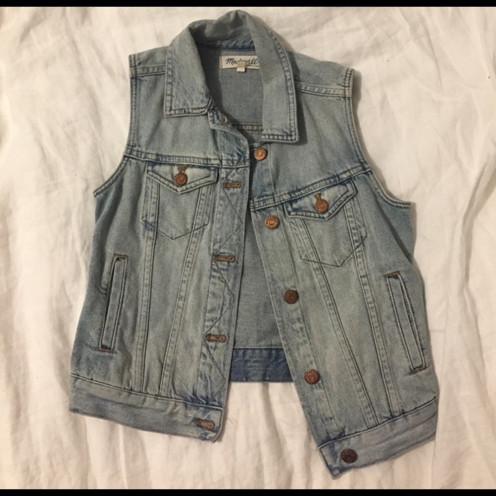 Madewell light denim vest