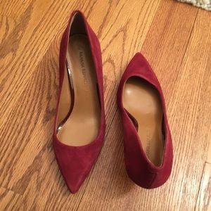 2 inch heel berry suede heel!