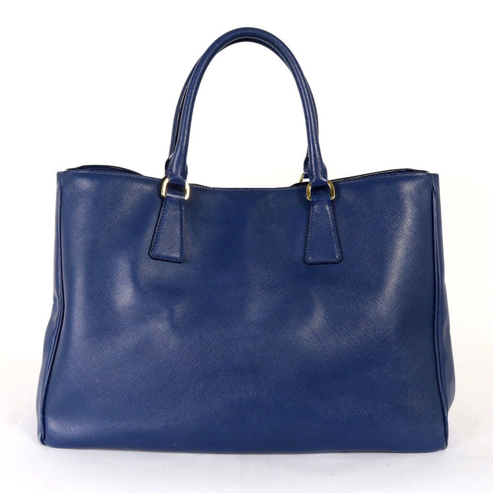 PRADA Cobalt Blue Leather Large Tote Bag