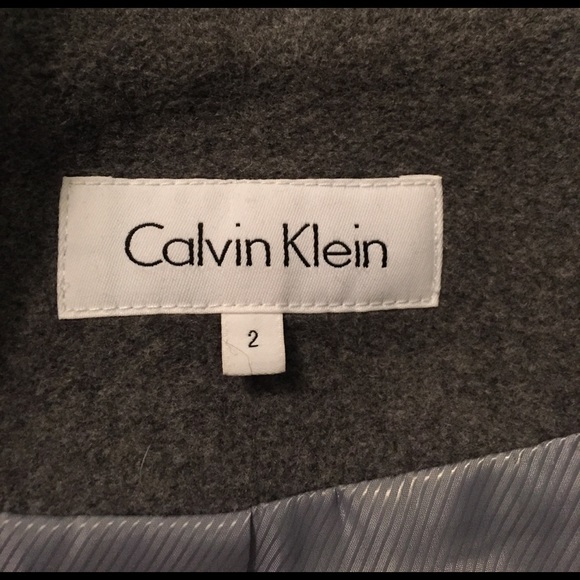 Calvin Klein Grey Pea Coat size 2 great condition - Picture 4 of 6