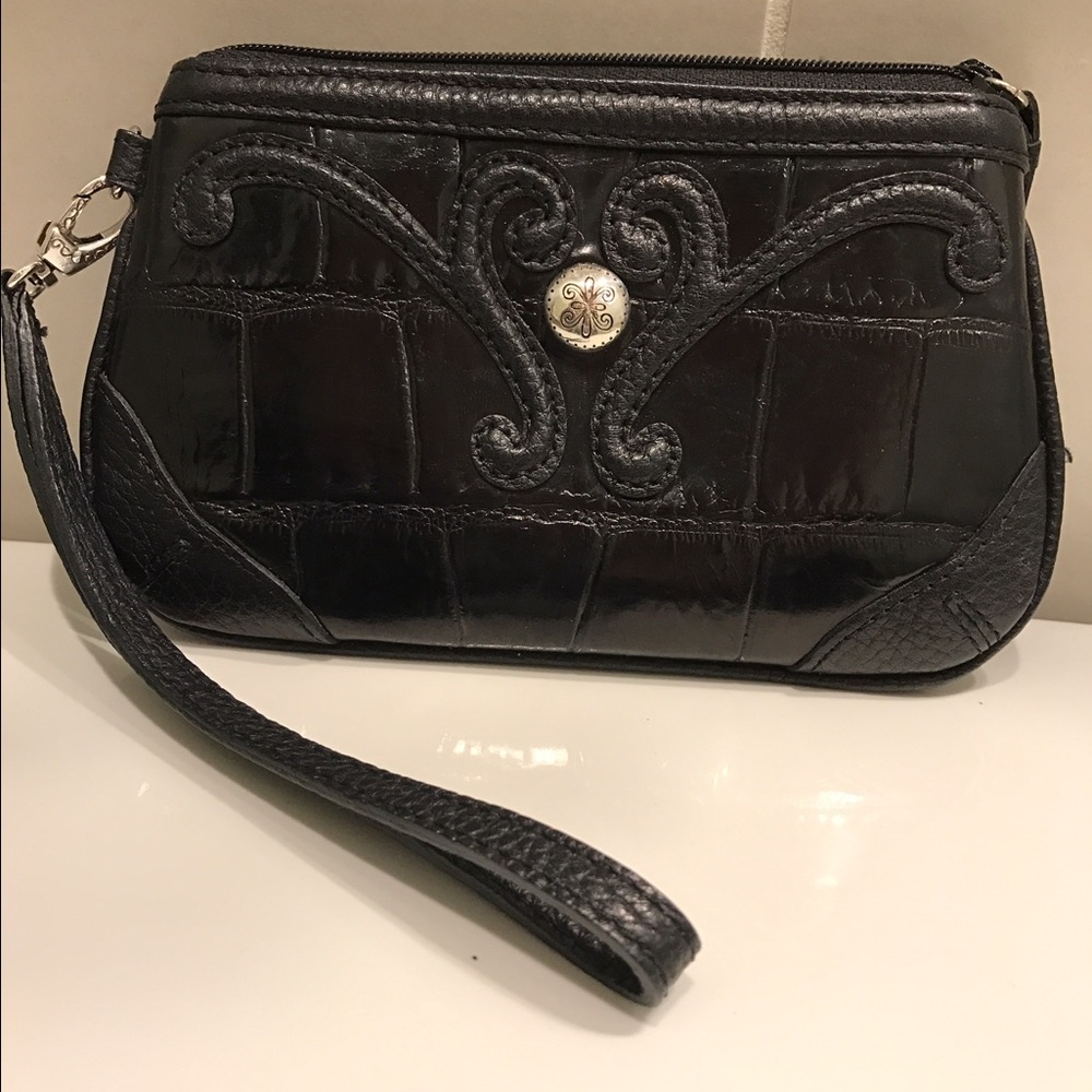 Brighton wristlet black and silver