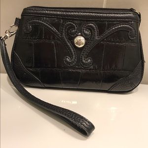 Brighton wristlet black and silver