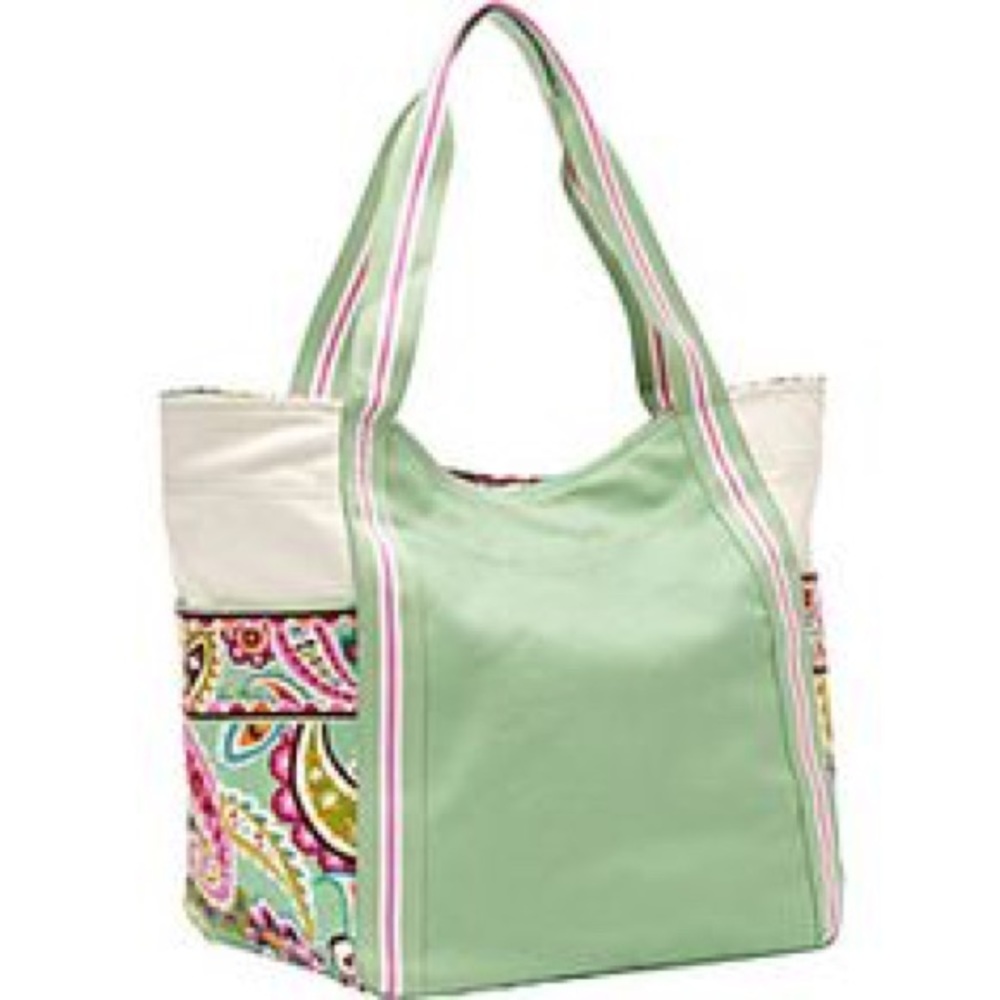 Vera Bradley Large Colorblock Tote in Tutti Frutti