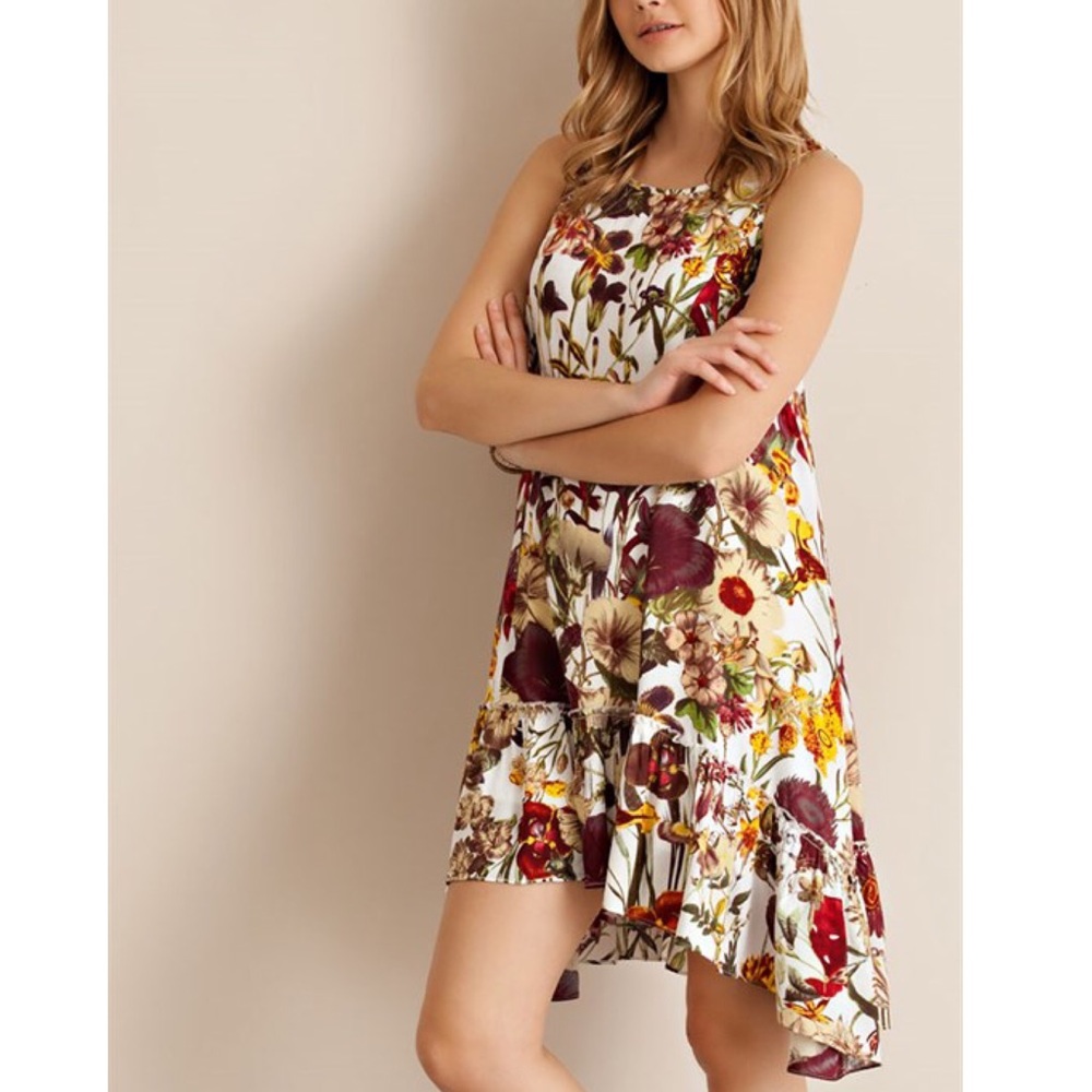 🆕ABBIE sleeveless floral print dress - NATURAL - Picture 2 of 2