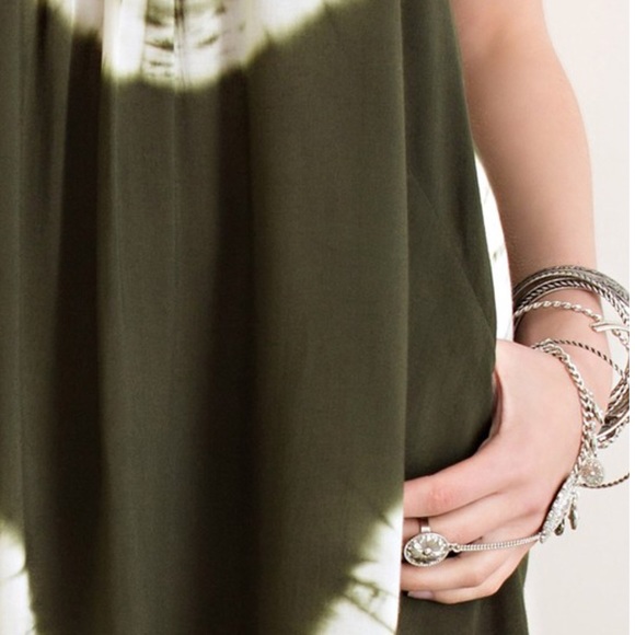 CECILY tie dye dress - OLIVE - Picture 5 of 5