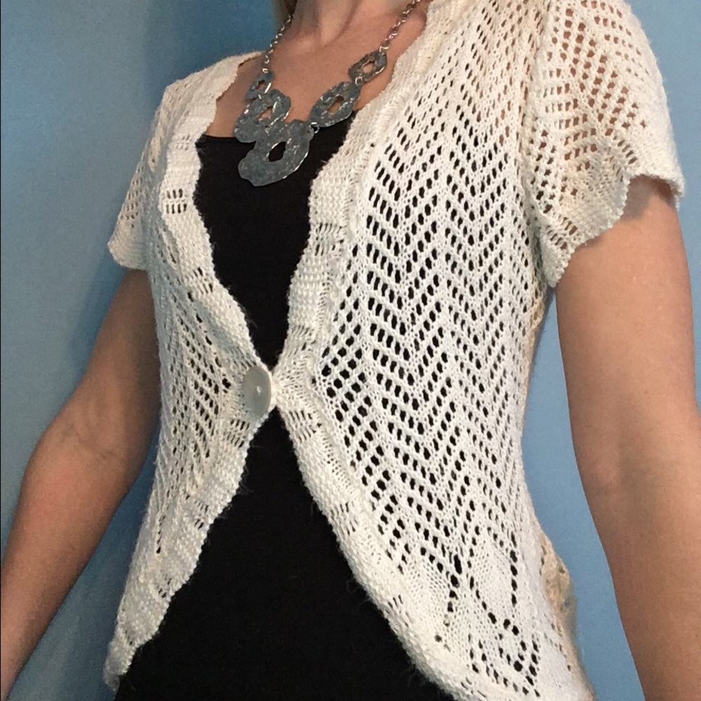 White Crocheted Top