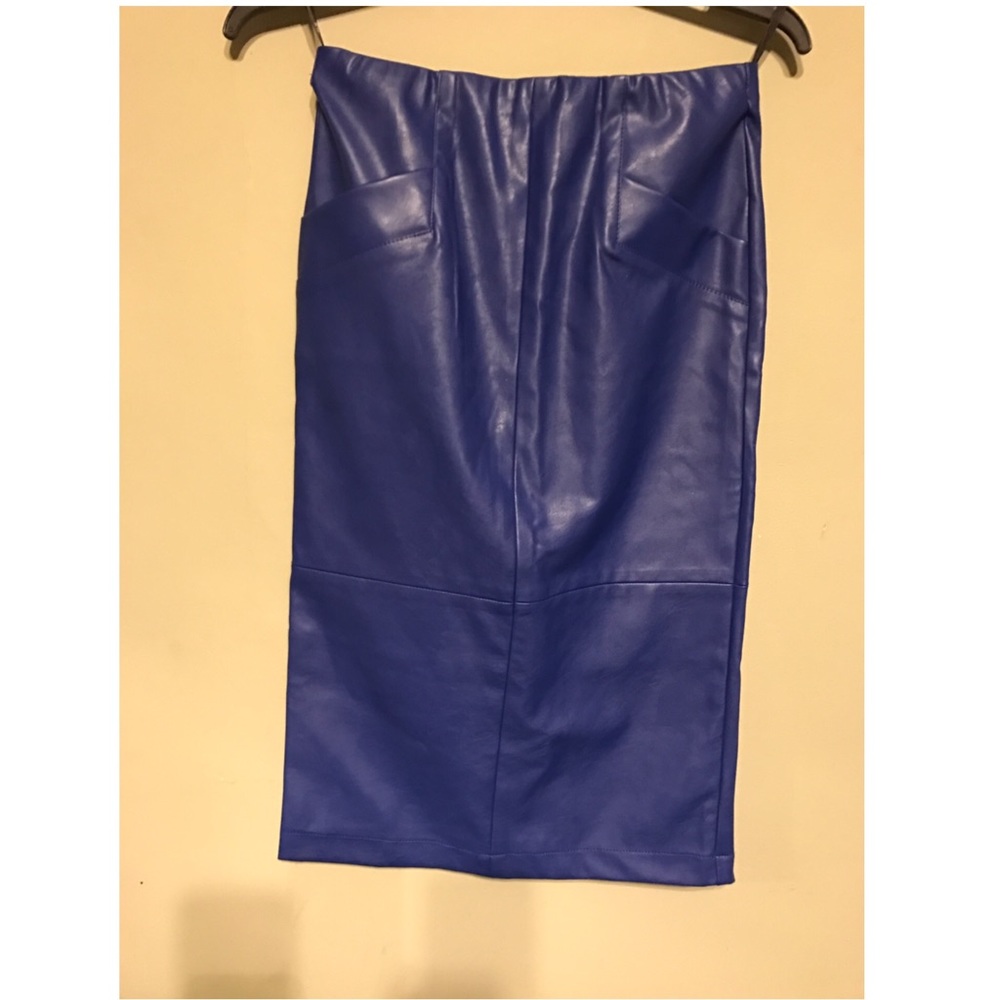 Iris Los Angeles Faux Leather Midi Skirt