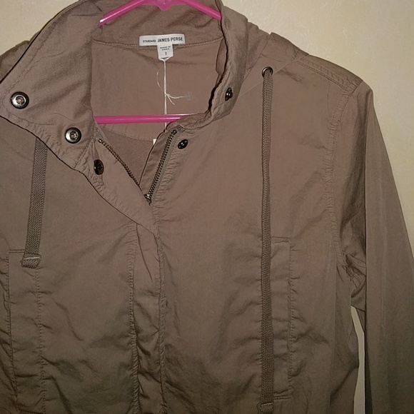 James Perse Khaki Utility Anorak Jacket - Picture 2 of 6