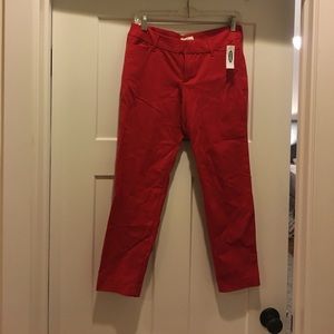 NWT pixie petite pants red