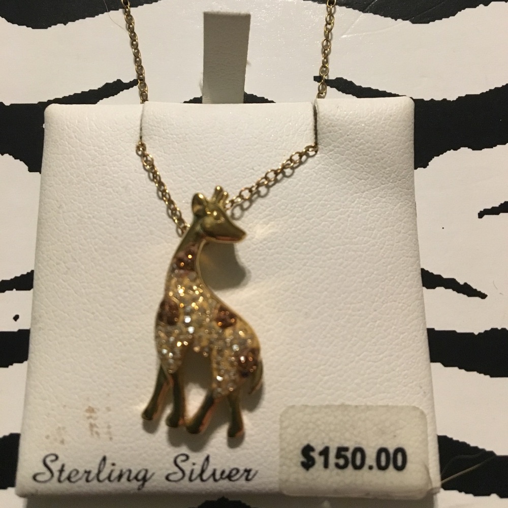 Gold over Sterling Giraffe Necklace - Picture 1 of 2