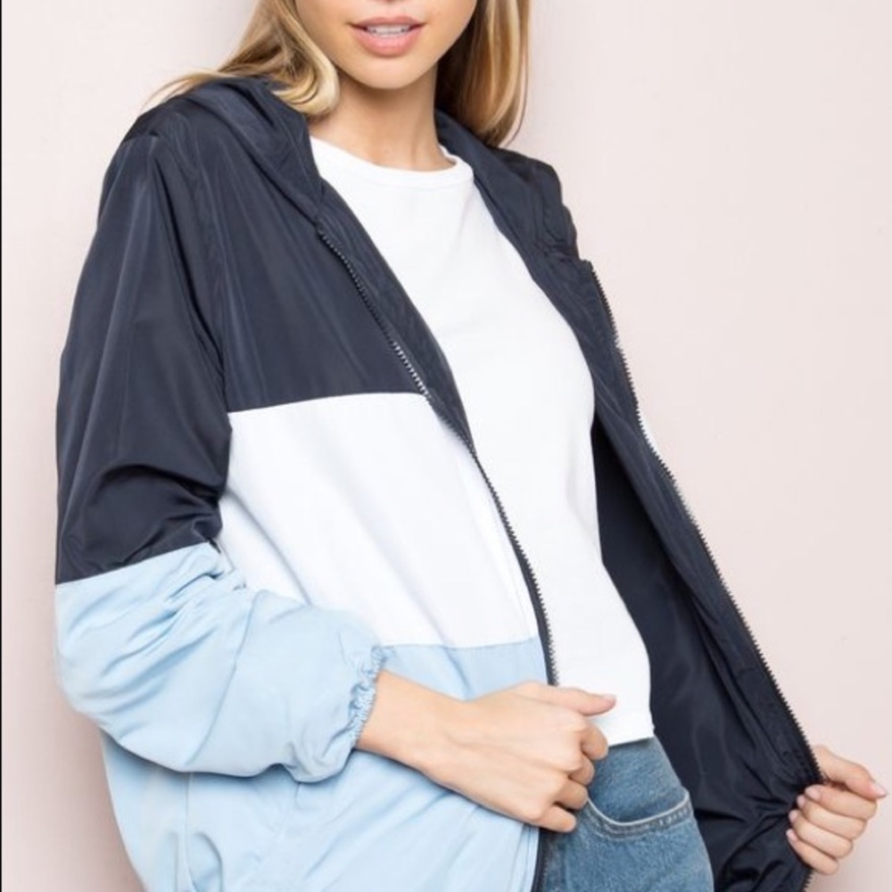 Blue Krissy Windbreaker Jacket