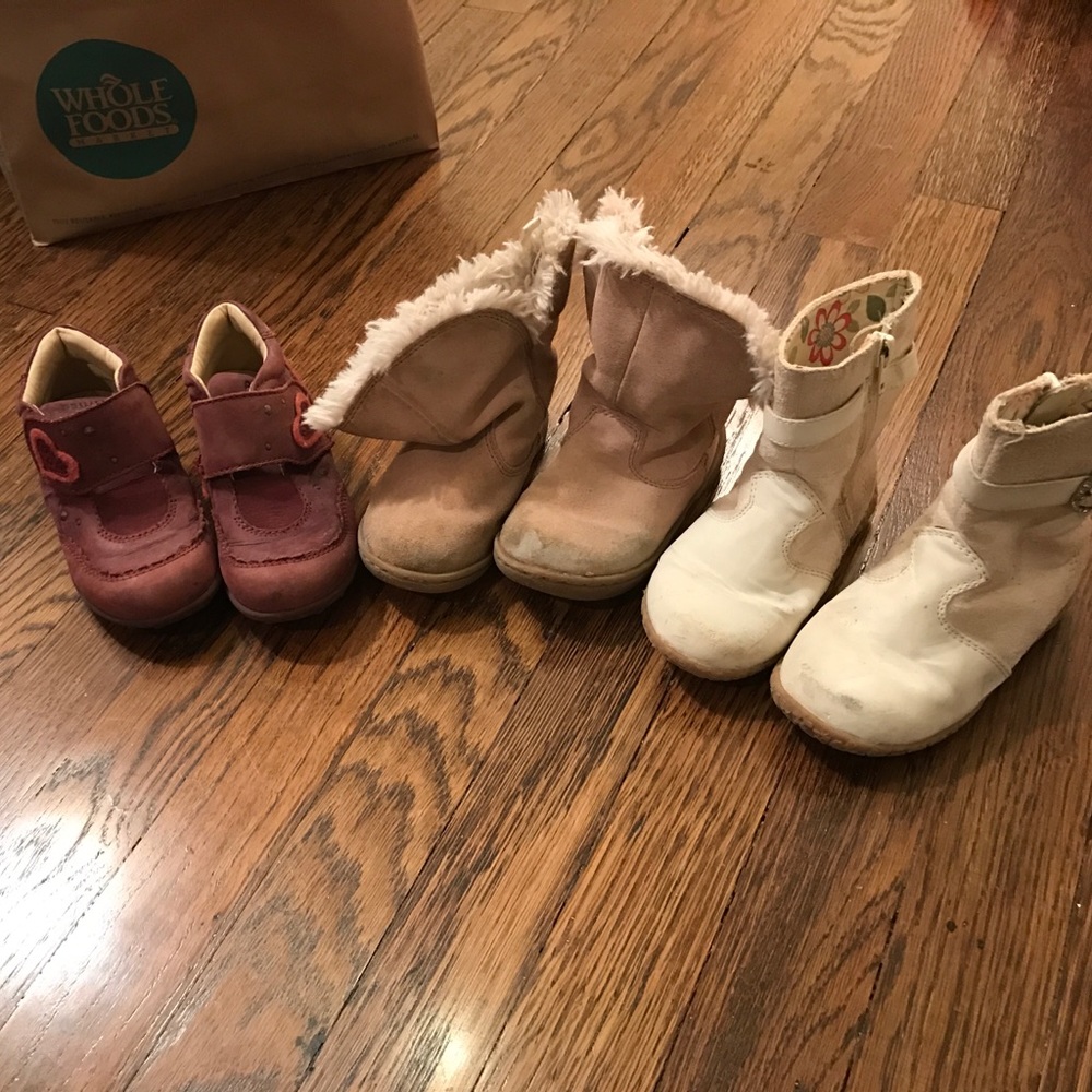 3 pairs of girl boots Primigi , Gap , Laura Ashley