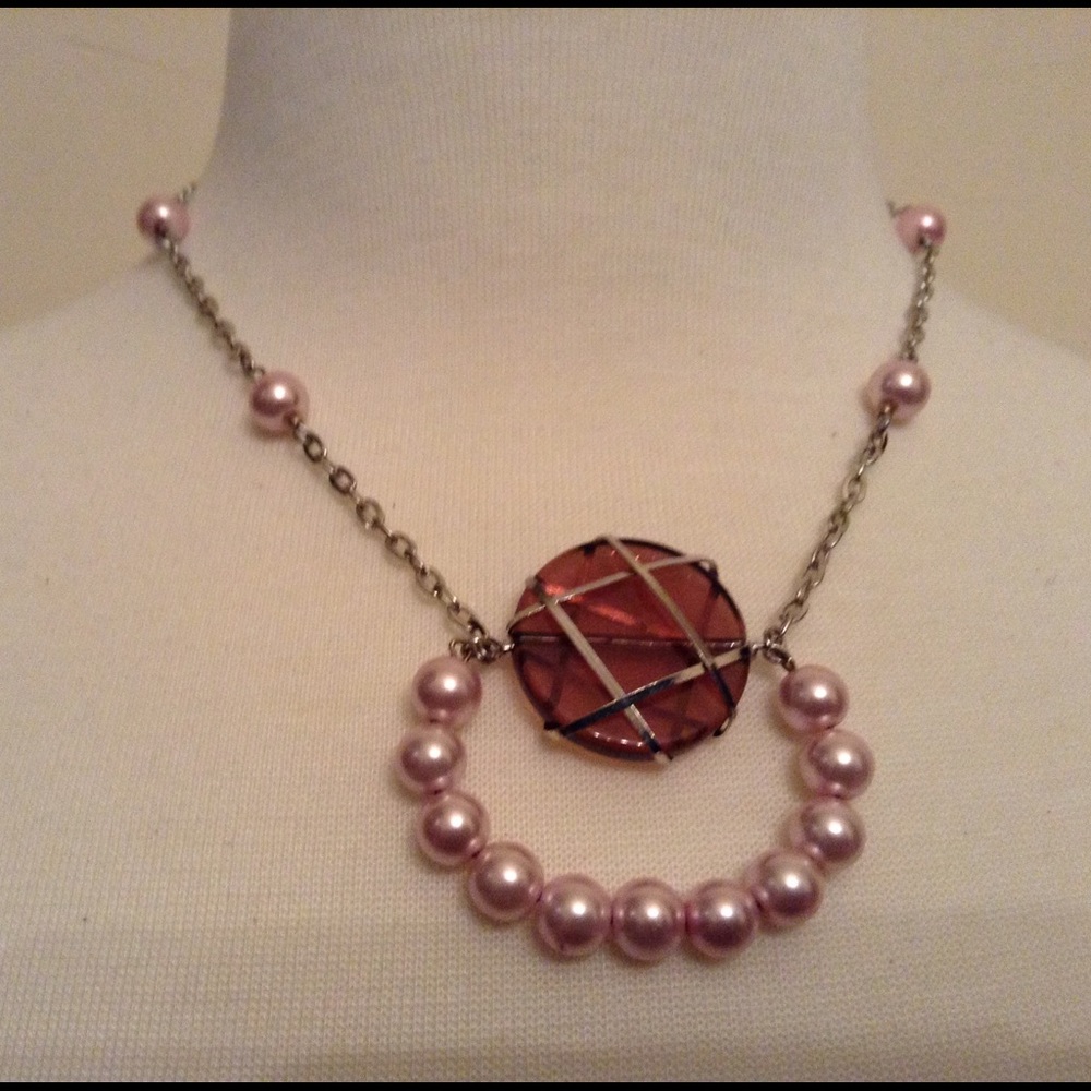 Pink-pearled Necklace.