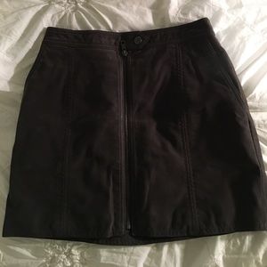 Free People Black Vegan Leather Skirt
