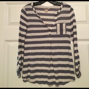 Lucky Brand 3/4 Sleeve Stripe Shirt