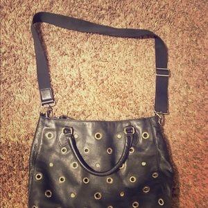 Black leather purse