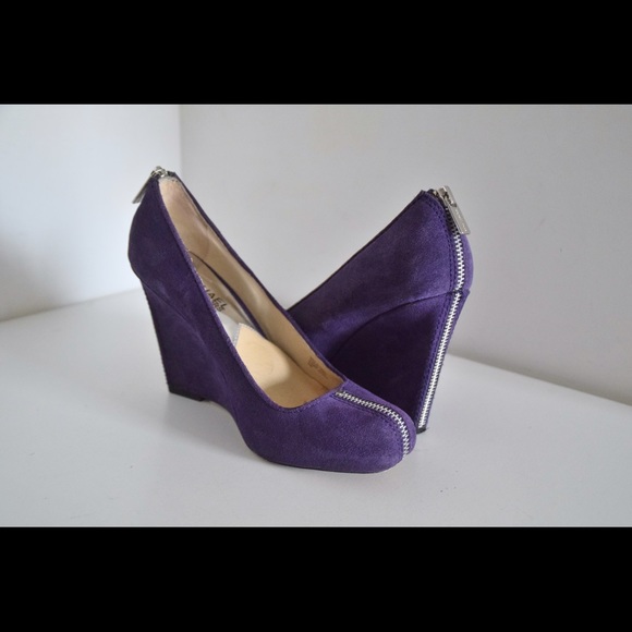 michael kors wedges purple