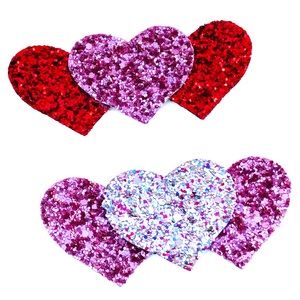 Heart hair clips
