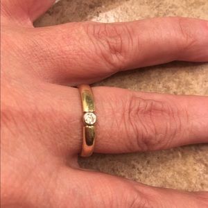 14k solid gold 1/4 carat men/ ladies diamond band