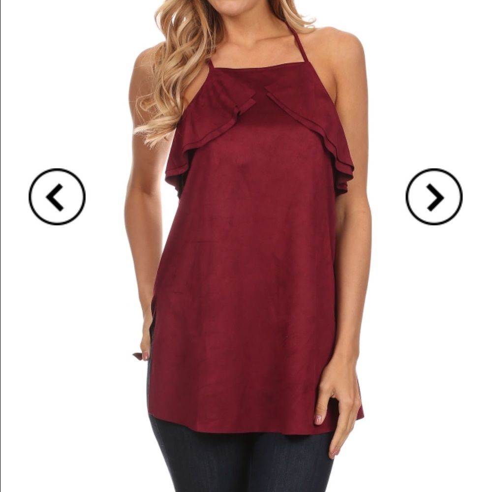Brand New Spaghetti suede like tank top
