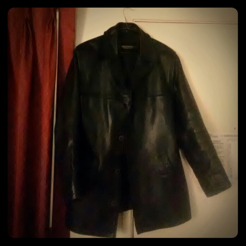 Leather coat