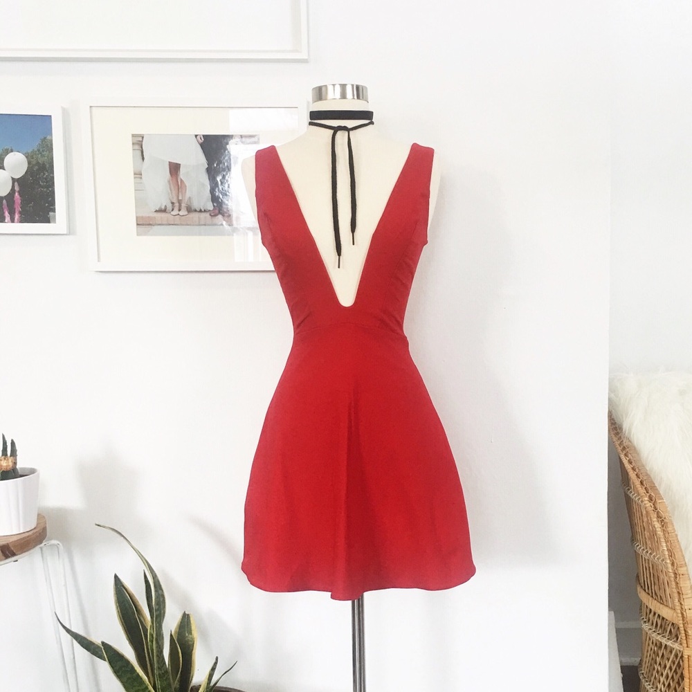 Sexy deep v-neck bodycon dress - Valentines!