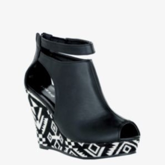 Torrid Shoes - Tribal Print Open Toe Wedges (Wide Width)