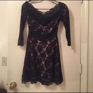 Off the shoulder navy free people dress