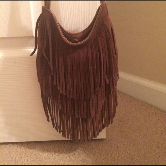 Handbags - Brown fringe purse