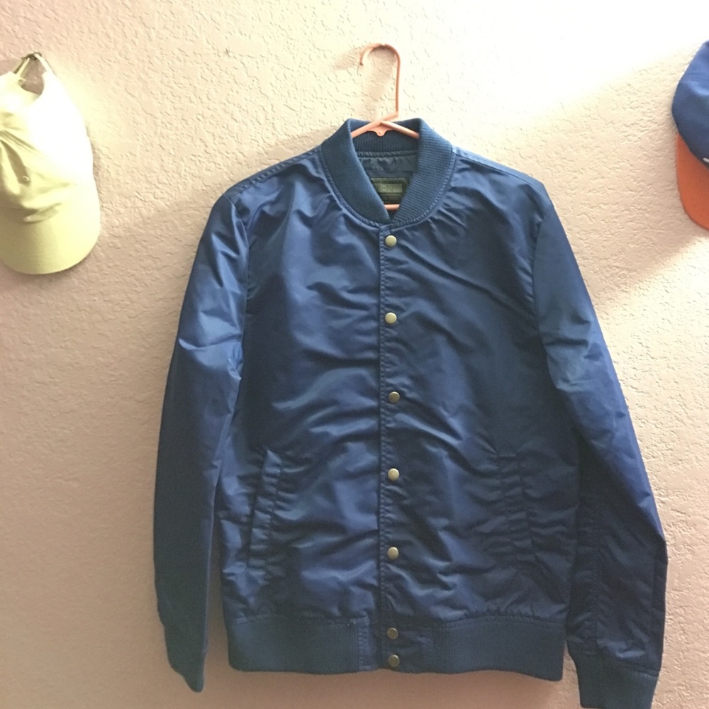 Forever 21 blue bomber jacket