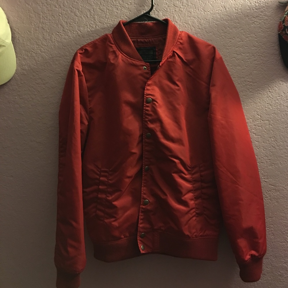 Forever 21 red bomber jacket