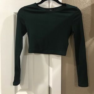 Hunter Green Crop Top