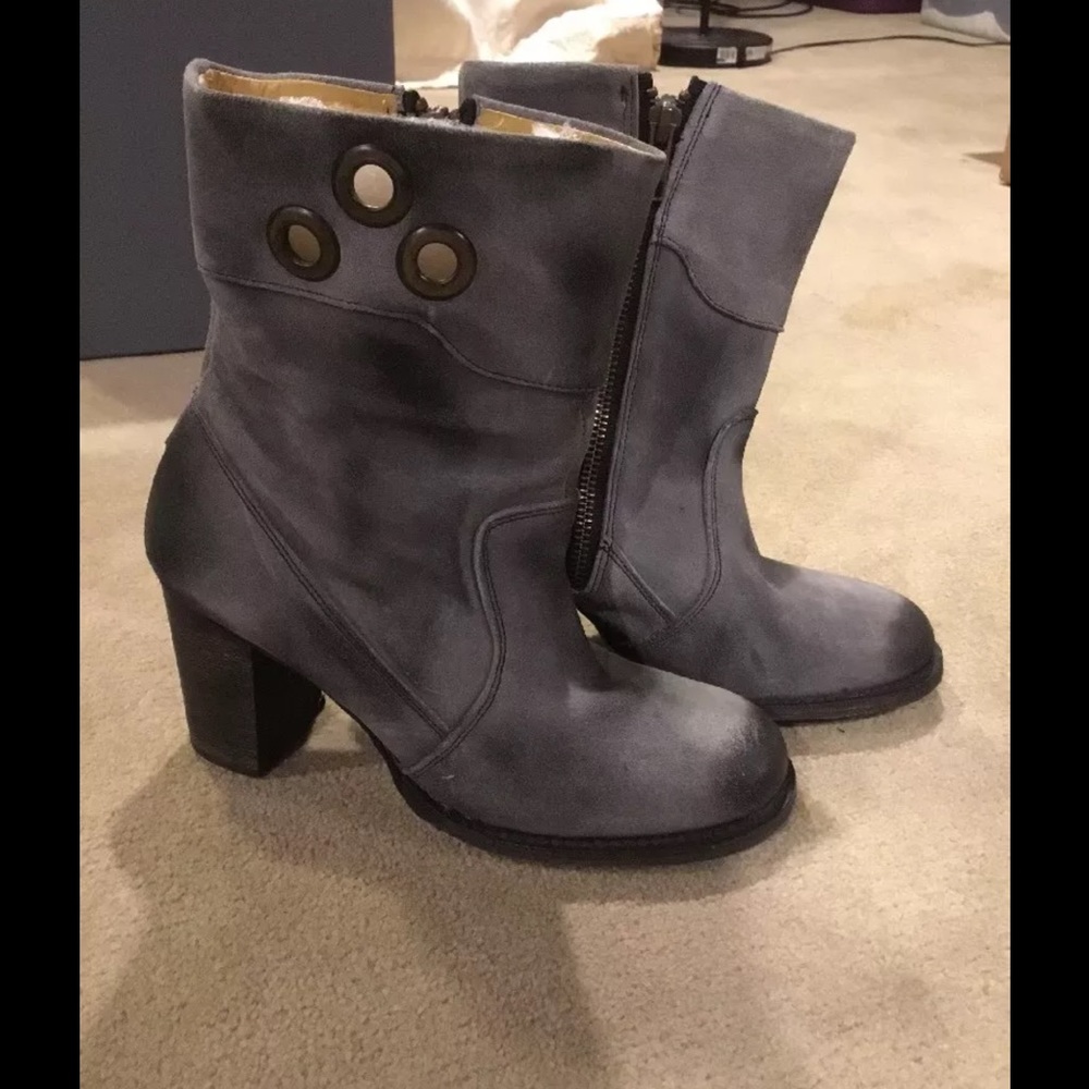 Bed Stu Gray Heeled Booties