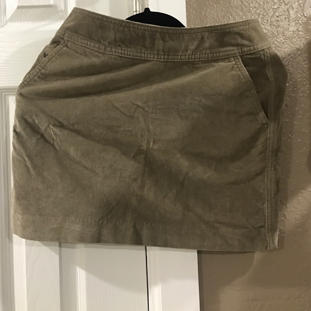 Brown Corduroy Mini Skirt