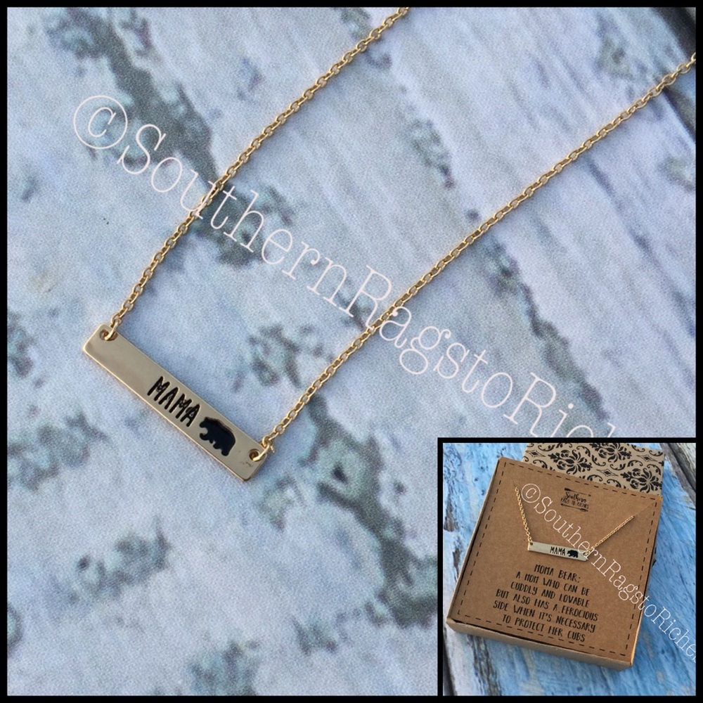 Mama Bear Gold Necklace Perfect Mothers Day Gift!