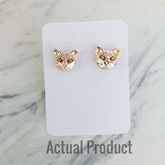 Jeweled Cat Earrings - Picture 5 of 6